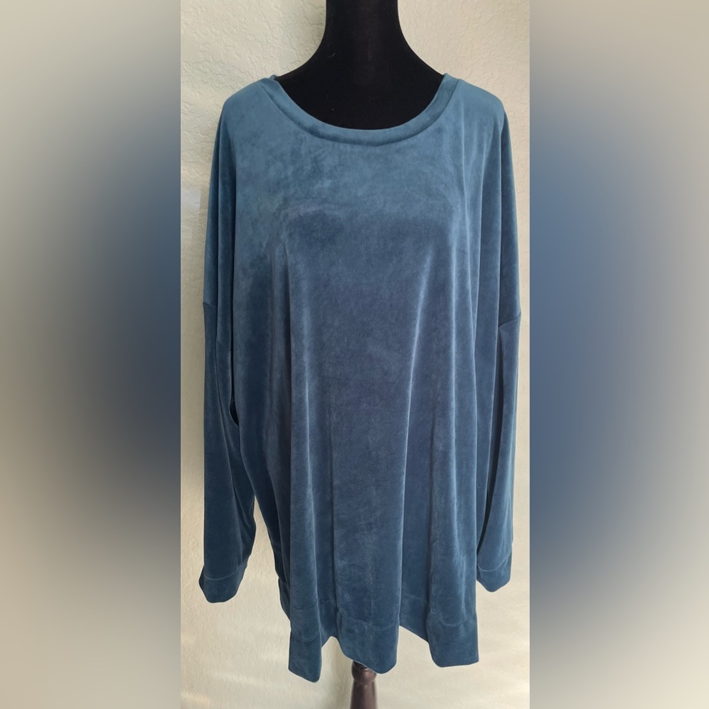 Woman Within Women’s Crewneck Sweater in Deep Blue